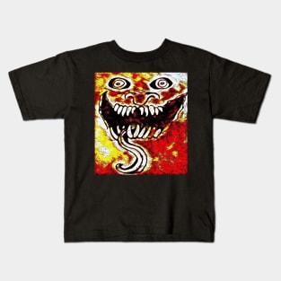 Demon face in the lava Kids T-Shirt